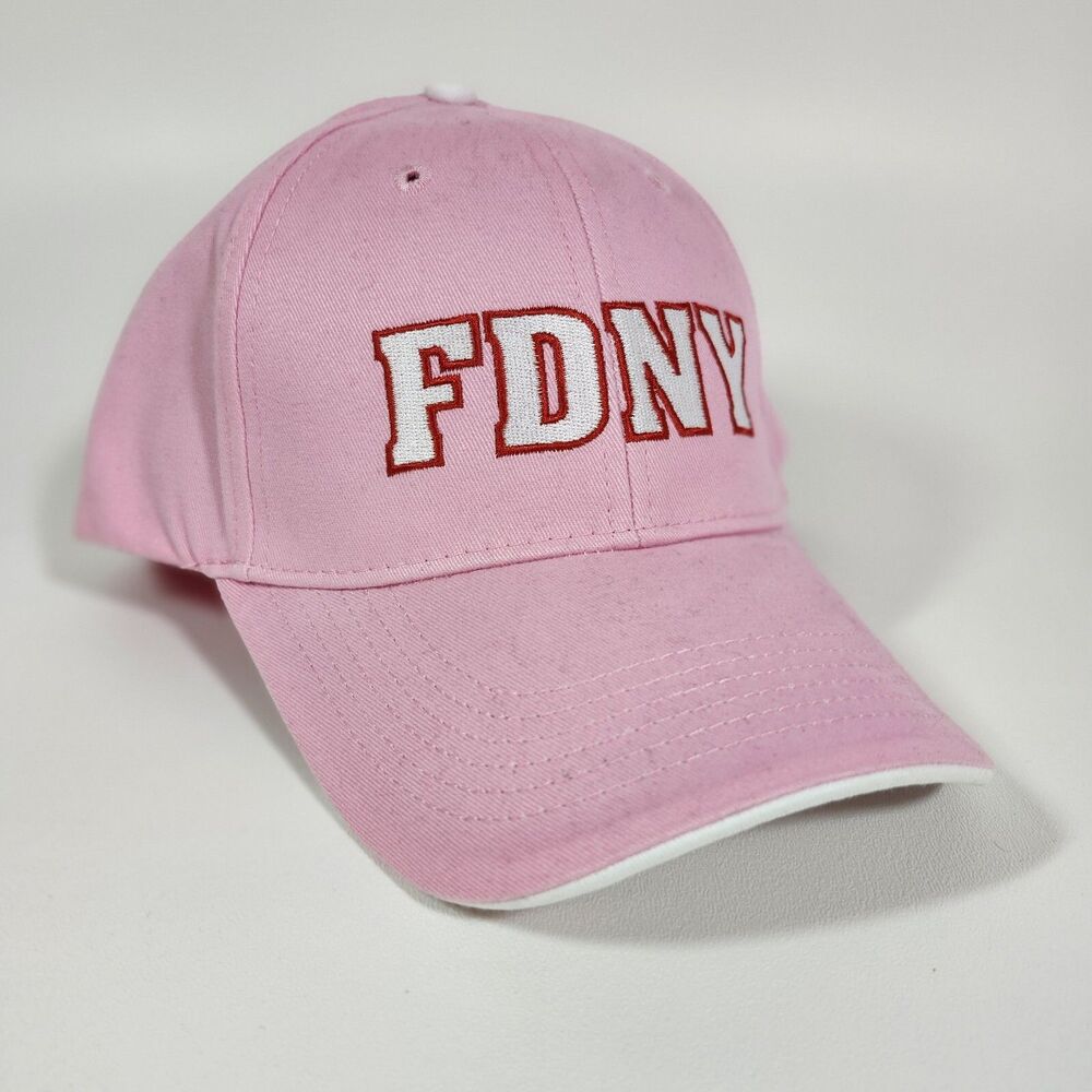 Pink FDNY Baseball Hat Fire Department of New York City Cap Strapback Womens